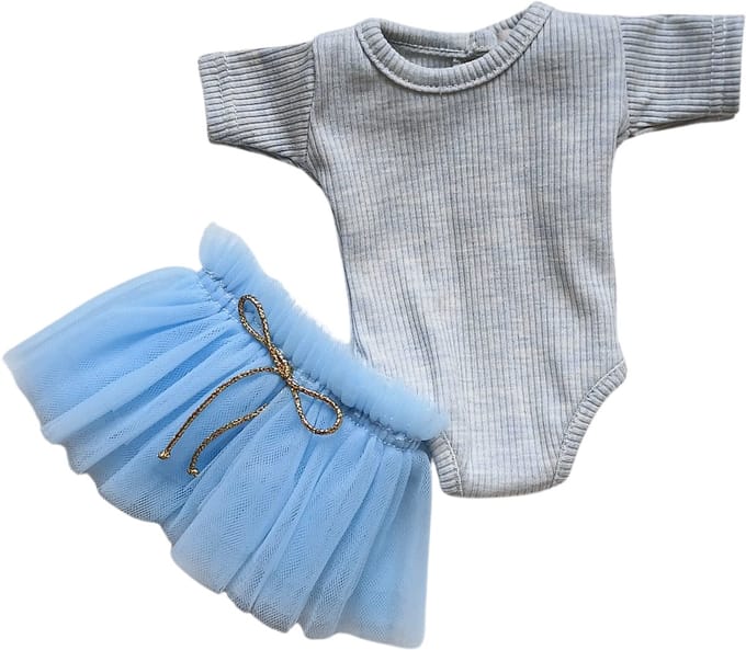Minikane Poppenkleding Kledingset Ballet Blauw 34 cm
