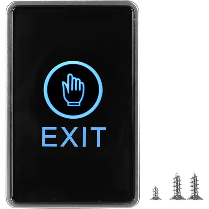 Interrupteur de déverrouillage de porte, panneau de capteur tactile pour systèmes de contrôle d'accès 12 V black
