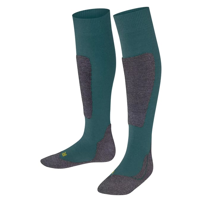 FALKE Active Ski warm dik wol functioneel materiaal skisokken kinderen groen - maat 27-30