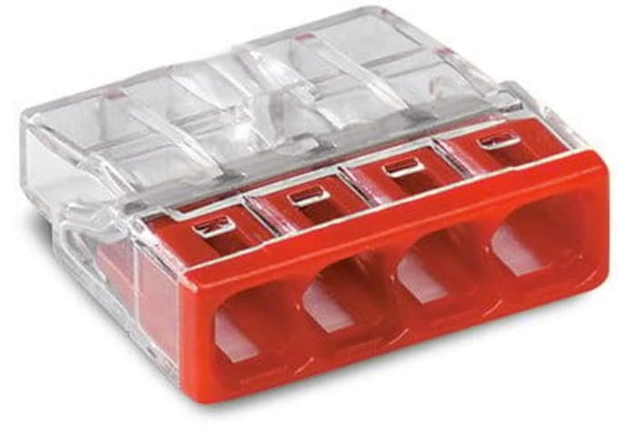 Compacte Koppelblokjes 4-Geleiders - Push-in Verbindingsklemmen - 100 Stuks