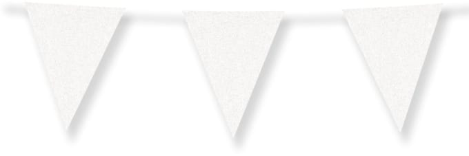 Glitter flags 16 x 20cm - White