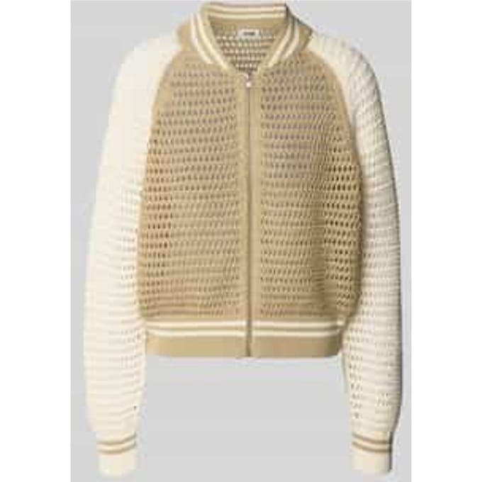 Gebreid jack met opstaande kraag, model 'NALFY'
