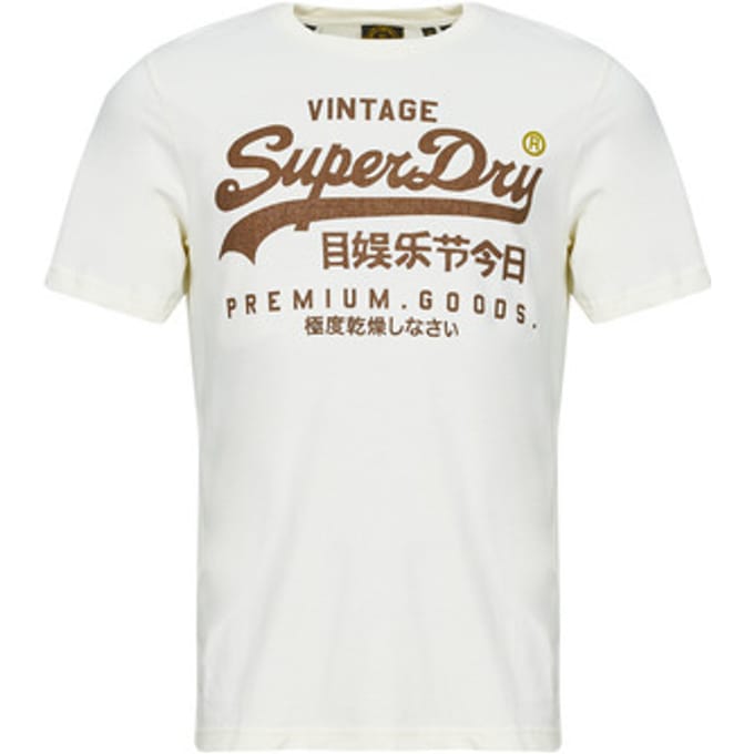 Superdry Vintage Logo Workwear Relaxed T-shirt White Grootte: M