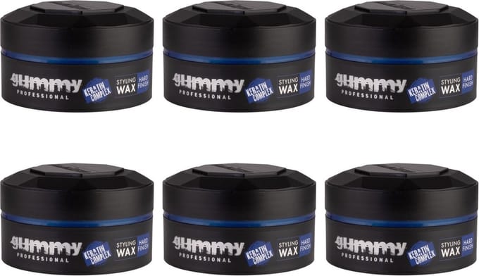 Gummy Keratin Complex Styling Wax Hard Finish 6 stuks