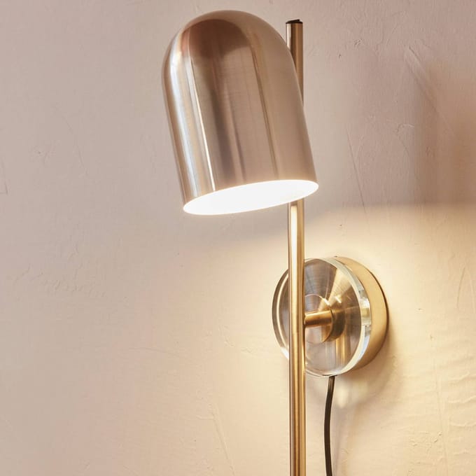 AYTM wandlamp Luceo, goud, met stekker
