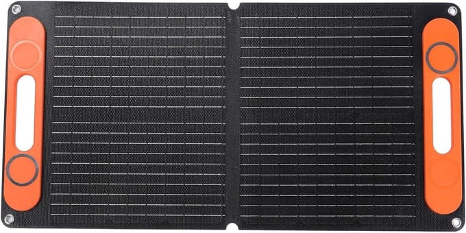 Zonnepaneel - Oplader - Accu Onderhoud - Opvouwbaar Ontwerp - 80W - Zwart