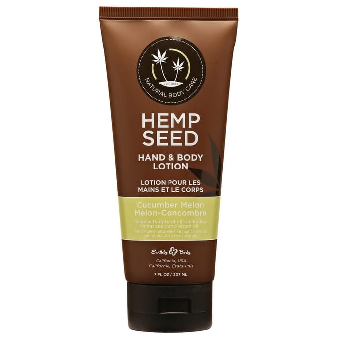 The earthly body komkommer en meloen hand- en lichaamslotion - 207 ml