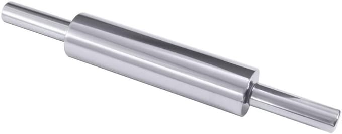 Deegroller RVS - Bakroller - Bakken en Deeg - Roestvrij Staal - 49 cm - Zilver