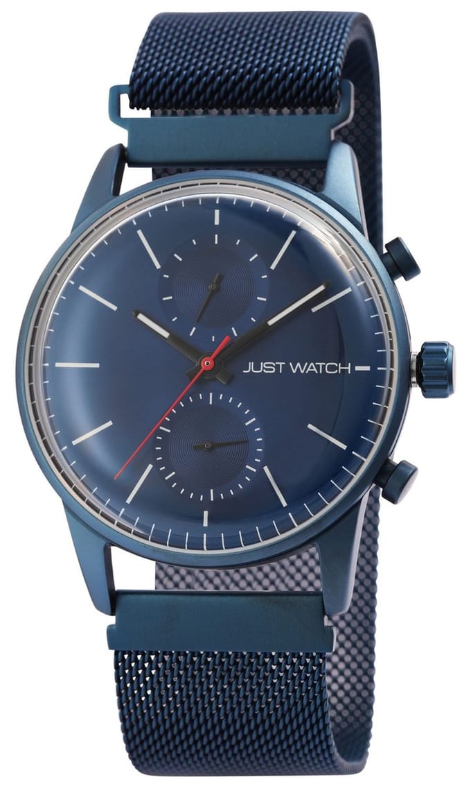 JUST WATCH Herenhorloge roestvrij staal Mathew, 3 ATM