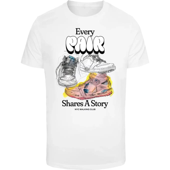 Mister Tee - Sneaker Story Heren Tshirt - S - Wit
