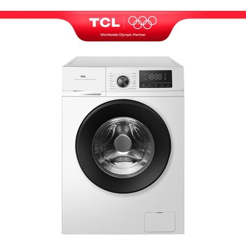 TCL wasmachine, 8 kg, Energieklasse A-10% met BLDC-motor, stoomwasprogramma, snelwasprogramma 15 min, kinderslot,