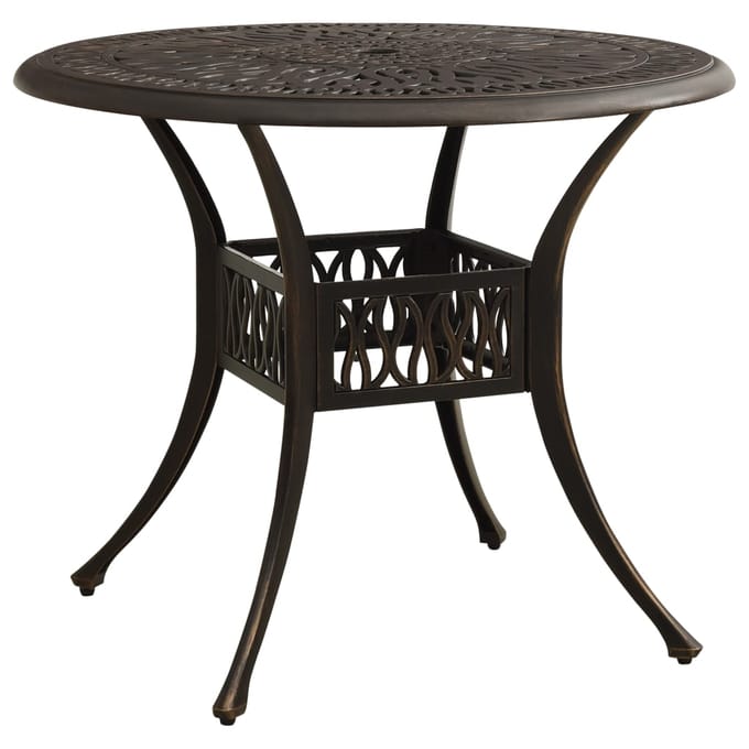 vidaXL - Tuintafel - 90x90x74 - cm - gietaluminium - bronskleurig