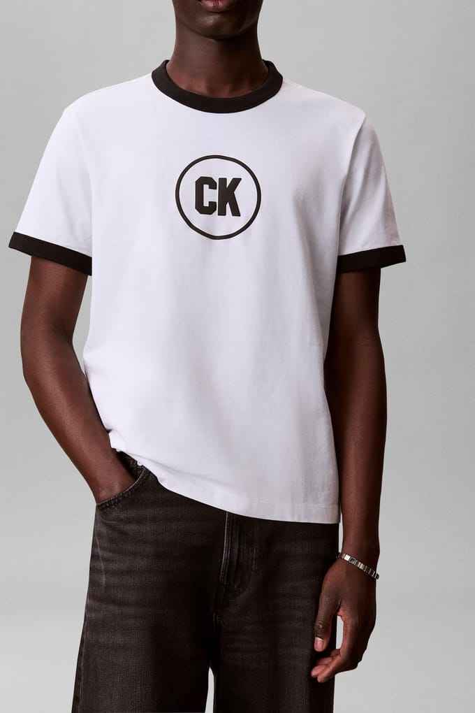 Calvin Klein 20s March Graphic Tee Bright White Taglia: XL | Magliette basic Outlet | Uomo | Bianco