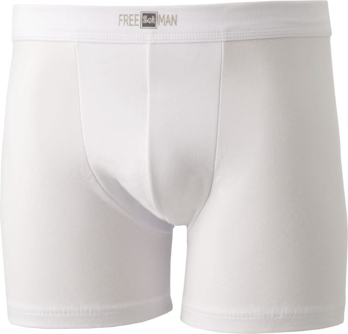 Set Underwear Freeman heren boxershort 18070 - Tunnel elastiek - Katoenen mannen ondergoed - Wit / M