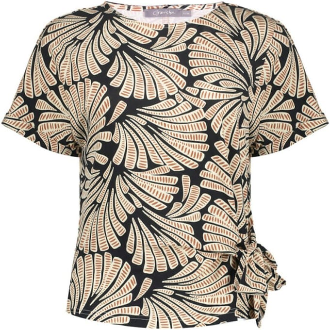 Geisha T-shirt Top 62331 20 Black/brown Dames Maat - L