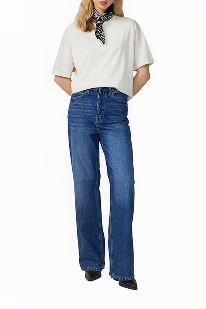 s.Oliver -qs Jeans-hose Blue-denim Größe: W34L30 | Straight Jeans Outlet | Damen | Blau