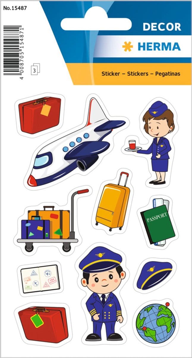 Papieren stickervellen 'Piloot'