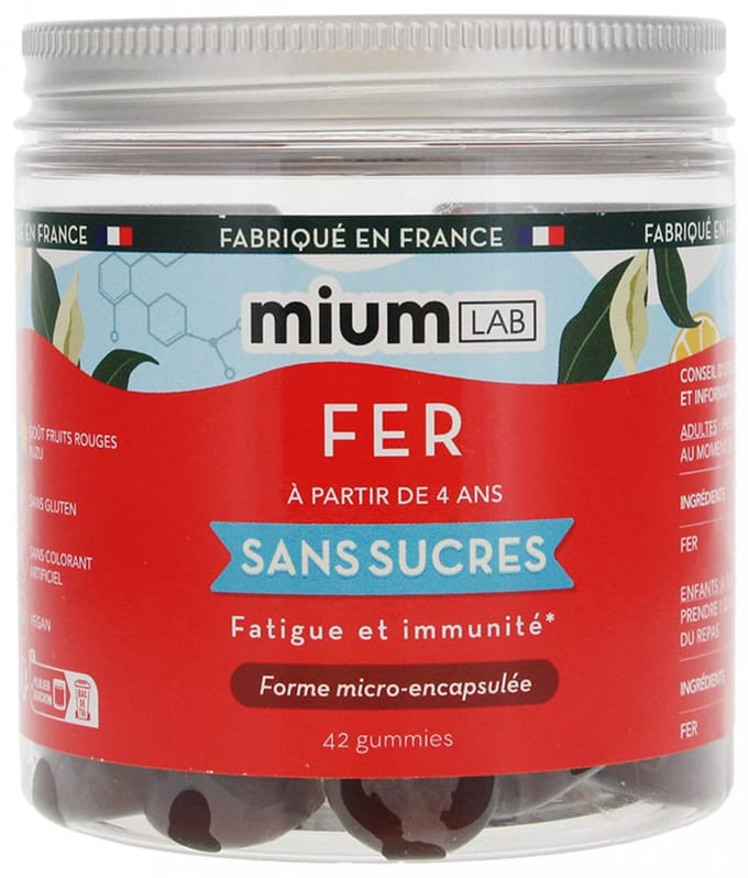 Mium Lab Suikervrij Ijzer 42 Gummies