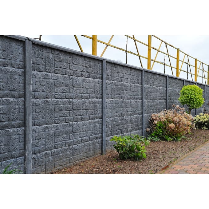 Intergard Beton schutting Brickstone dubbelzijdig 200x231cm