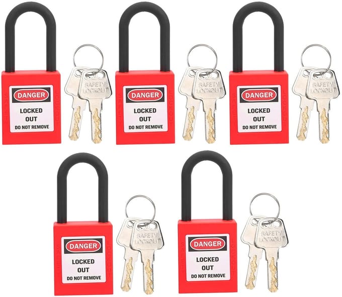 Dailygoods - 5 Sets Lock-Out Vergrendelingssystemen voor Veiligheidsdoeleinden