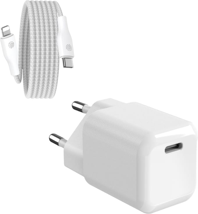 Usb C Fast Charger geschikt voor iPhone 11 / iPhone 12 / iPhone 13 / iPhone 14 - Oplader usb C - Usb C Power Adapter 30w - Snellader - 1 meter