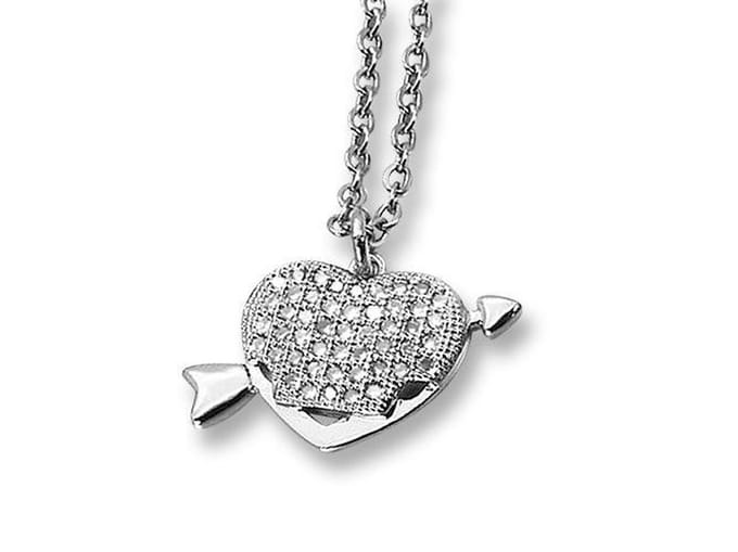 Amanto Ketting Elledy - 316L Staal - Hart - 24x14mm - 45cm