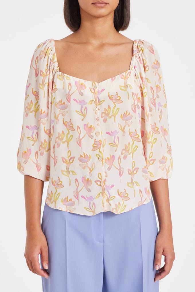 Paul Smith Womens Top White Größe: 42 | Longsleeves Outlet | Damen | Weiß