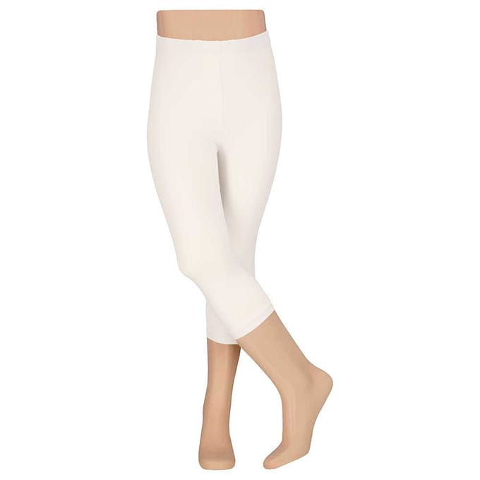 Legging meisjes - Capri - Katoen - 2-Pak - Wit / 116/122