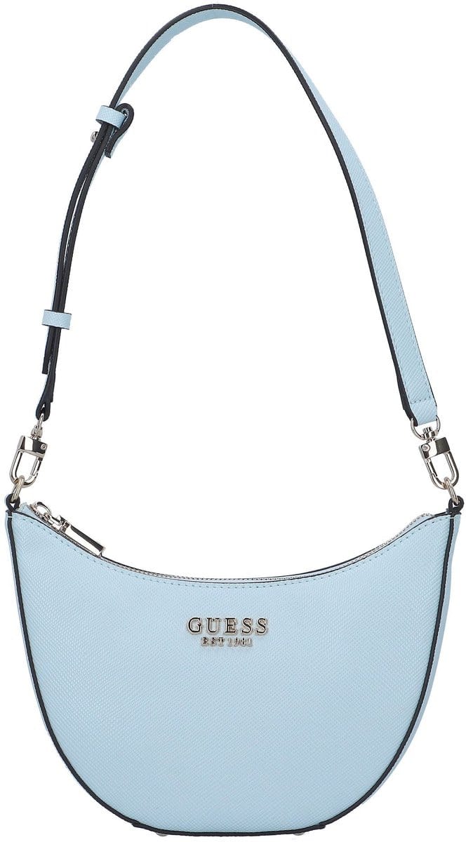 GUESS Schoudertas Fedana Mini Top Zip Shoulder Bag Powder Blue Lichtblauw