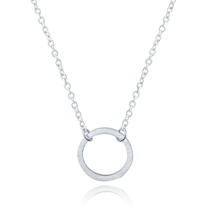 Hippe dames ketting Circle Zilverkleurig