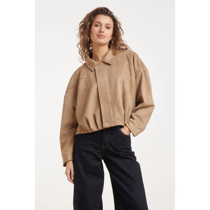 Smashed Lemon Cropped jack van faux suède |