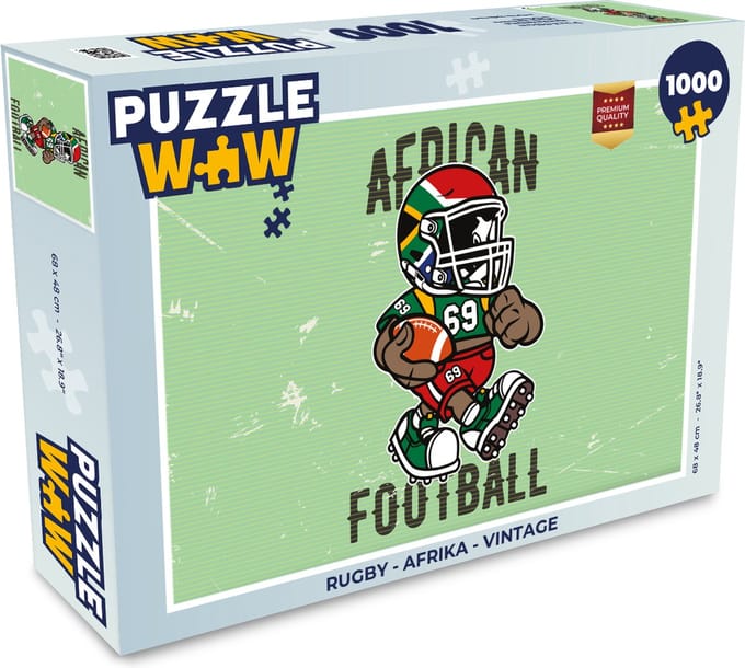 Puzzel Rugby - Afrika - Vintage - Legpuzzel - Puzzel 1000 stukjes volwassenen