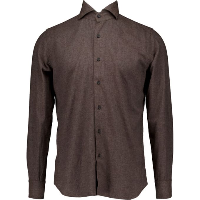Xacus Washed Shirt Lange Mouw Overhemden Bruin 721ml/91175
