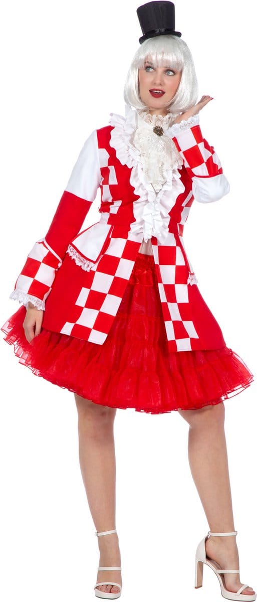 Jas Brabant Dames Rood/Wit Premium - Maat 48