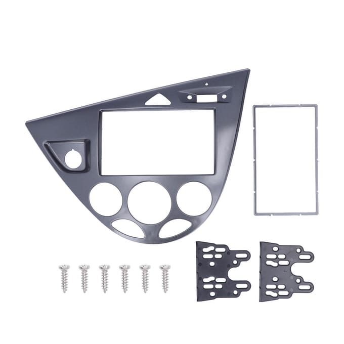 2DIN Geluid CD DVD Paneel Dashboard Decoratie Plug en Play Vervanging voor Focus 1998‑2006 Silver Gray gray