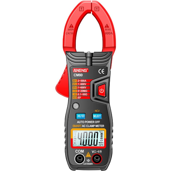 ANENG CM80 Stroomtang Klemtype Multimeter 4000 Tellingen Automatisch Bereik Voltmeter 500A AC Ampèremeter