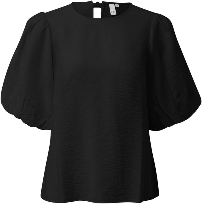 QS - female - Gestructureerde blouse met ballonmouwen
