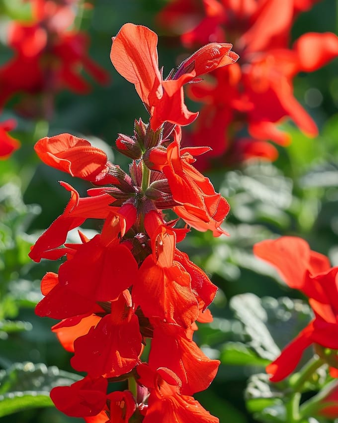 2 sets - St. Jansvuur Zaden Salvia Splendens Eenjarig Vuursalie