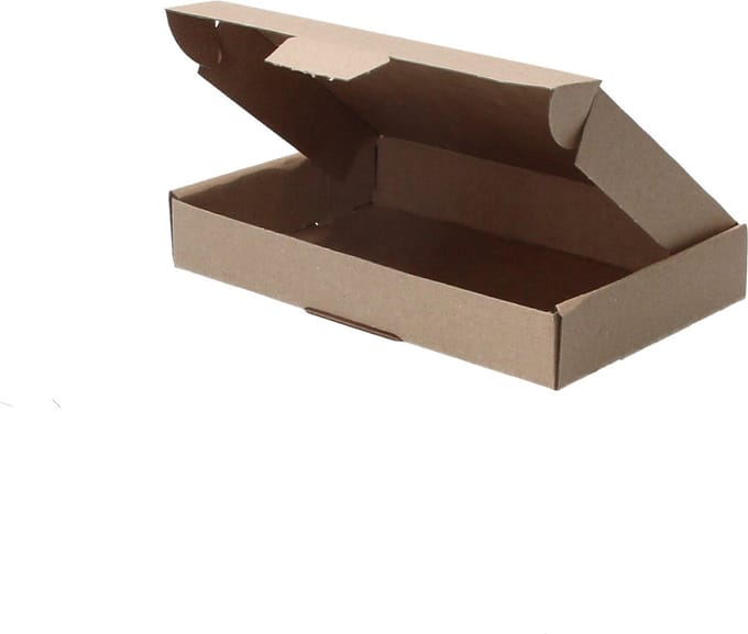 Banzaa Brievenbusdoos A6 180x115x28mm Verzenddozen Extra Lock 100 Stuks Bruin