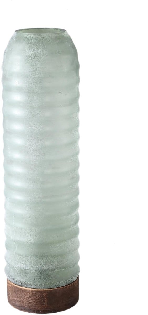 PTMD Vaas Yana - 12x12x42 cm - Glas - Groen