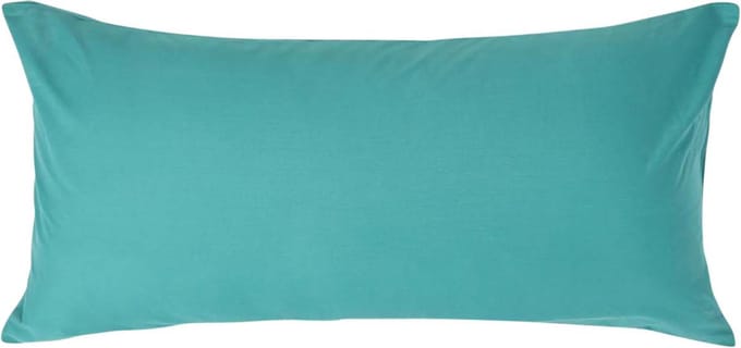 Homescapes Kussensloop 40x80 cm – Petrol – 100% Egyptisch Perkal Katoen – 200 TC