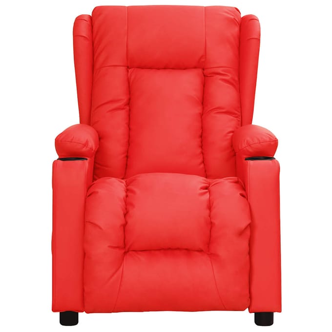 vidaXL - Massagestoel - kunstleer - rood
