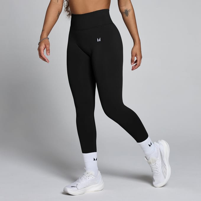 MP Dames Tempo Mid Rise Naadloze Legging - Zwart - S