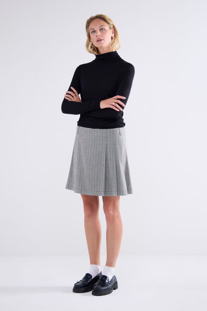 Summum Woman Skirt Herringbone Black Größe: 42 | Miniröcke Outlet | Damen | Schwarz