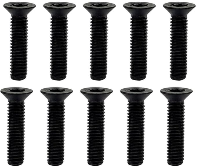 10x Verzonken Torx Schroeven M3 x 6 mm Titanium ISO14581 Platte Kop