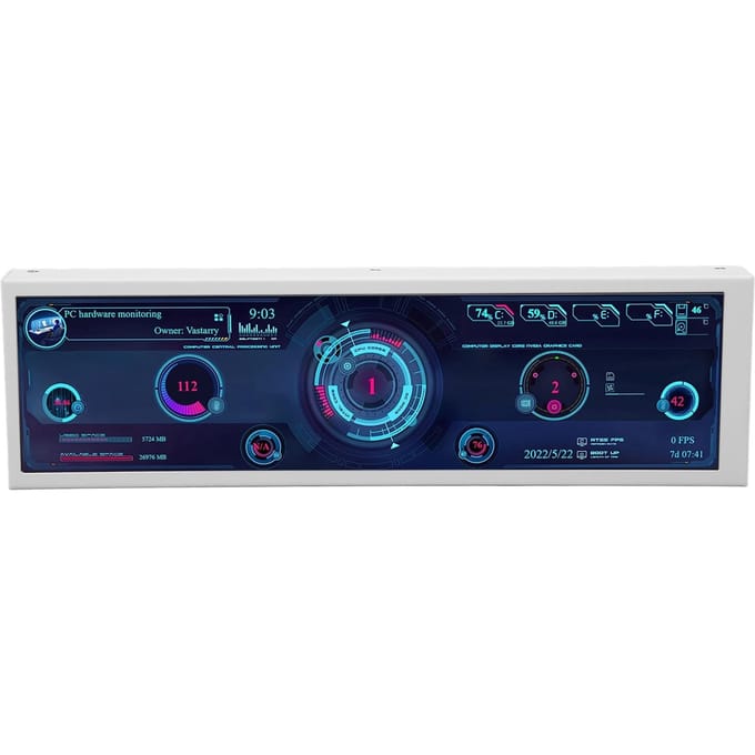 8,8 inch PC Temperatuur Monitor USB C PC Sensorpaneel Display Ondersteuning Dynamische Thema's IPS Mini Secundair With touch