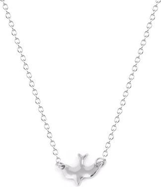 24/7 Jewelry Collection Ketting Vogel - 45cm - Zilver