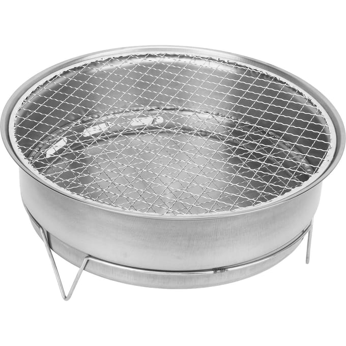 Houtskoolbarbecue Draagbare Multifunctionele BBQ Grill Kooktoestel met Stenen Bakplaat voor Buiten gray