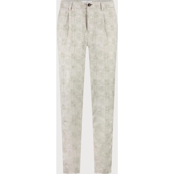 Blue Industry De chino met ruitmotief |