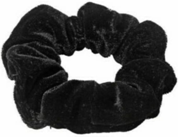 Zenner Scrunchie Velvet Zwart -